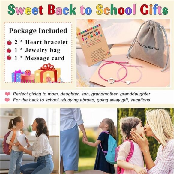 High Quality‎ Back to School Gifts Mother Daughter Matching Bracelet Set of 2 - Picture 7 of 7